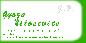 gyozo milosevits business card